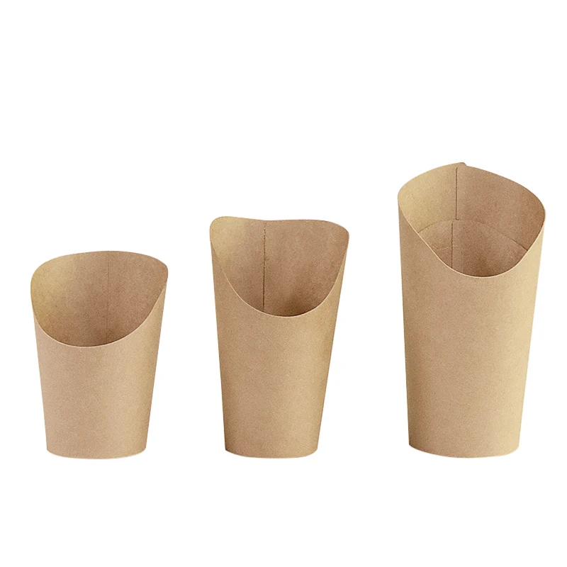 Custom Printing Food Container Waffle Paper 16oz Cup For French Fries