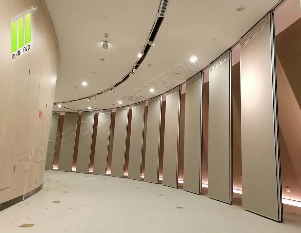 curve  movable partition wall for  museum  arc sliding wall partition wall for art gallery camber sliding doors