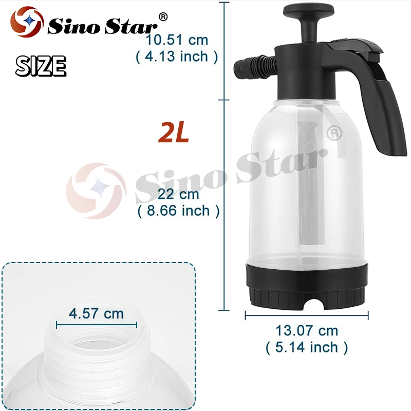 2 Liters High Quality Professional Portable Garden Hand Pump Pressure Water Sprayer Bottle