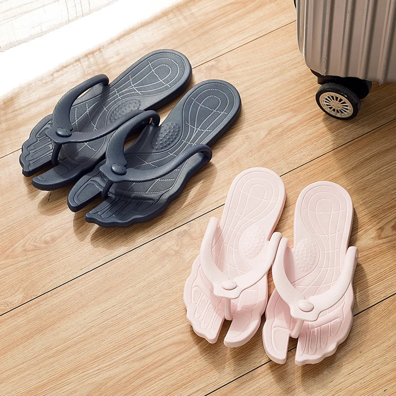 Travel Beach Holiday Casual Sandal Unisex Portable Folding Flip Flops Womens Mens  Flip-Flops Slippers