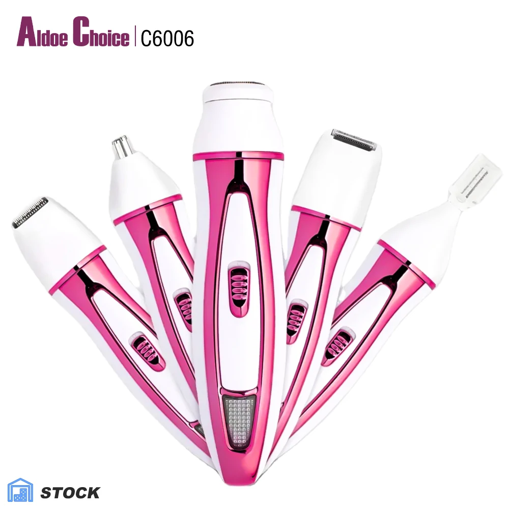 Многофункциональное 5 в 1 электрическое средство для удаления волос на лице, Женский Триммер для волос, безболезненная Женская бритва для ног и бровей, мини-эпилятор