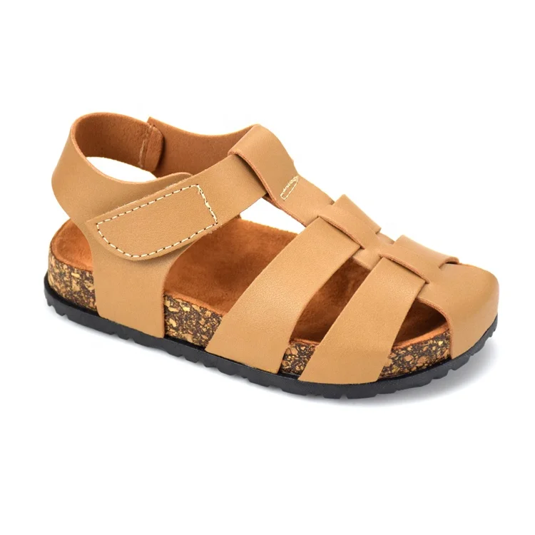 Фабричные детские сандалии, кожаная повседневная обувь для девочек и мальчиков, детские тапочки с перекрестными ремешками, детская обувь на заказ