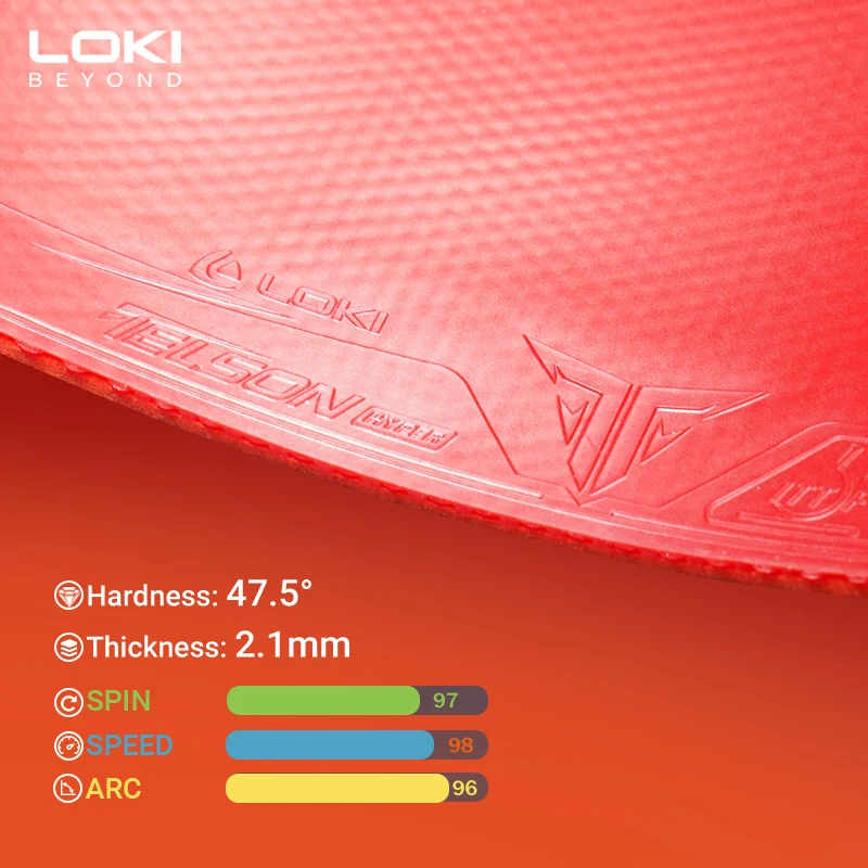 Высококачественная Резина Loki Telson100 для пинг-понга ITTF профессиональная резина настольного тенниса быстрой атаки и вращения петель