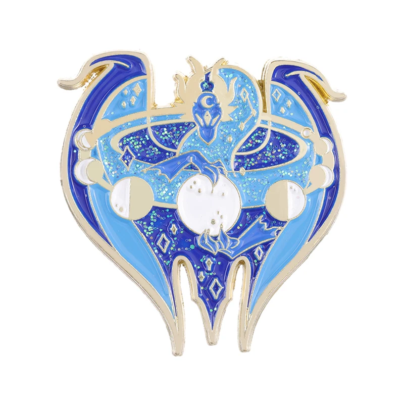 Punk Gothic Animal Bird Enamel Pins Decorative Metal Brooches with Unique Design for Clothes and Backpacks