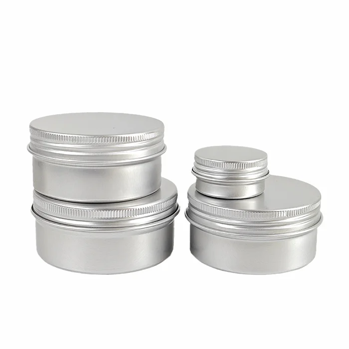 10ml 15ml 25ml 30ml 50ml 60ml 80ml 100ml aluminium jar 50g ointment container 50 ml flat aluminium tin