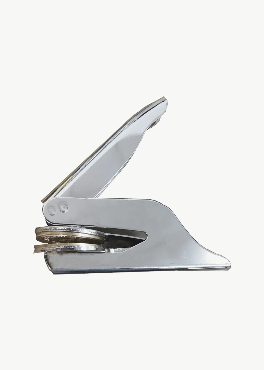 Customized Stainless Embosser Steel Stamp Office-Use Hand Embossing Seal Paper Press Stamp