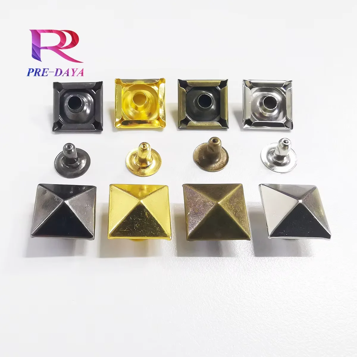 Copper iron rivet for cloth plating Aluminium brass double cap rivets for leather metal rivet for shoes