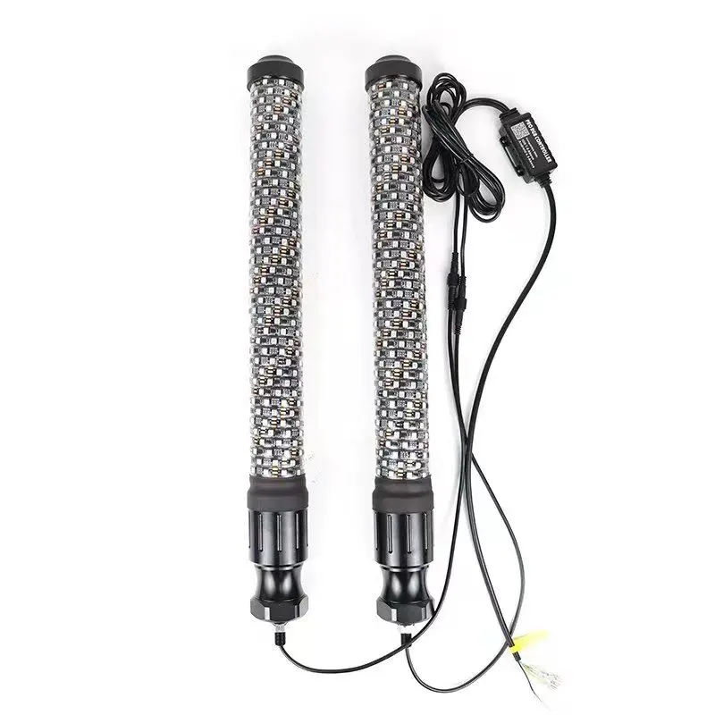 1ft Music Remote APP Control ATV UTV  Spiral Antennas Antena Led RGB Hyper Fat Led Whip Lights for Polaris RZR  Maverick X3