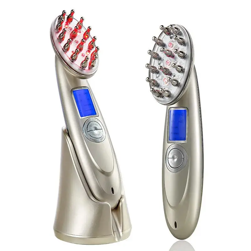 7 IN 1 Hair Care Scalp Massager Brush Infrared Red Light Therapy RF EMS Vibration Hair Growth Massage Comb