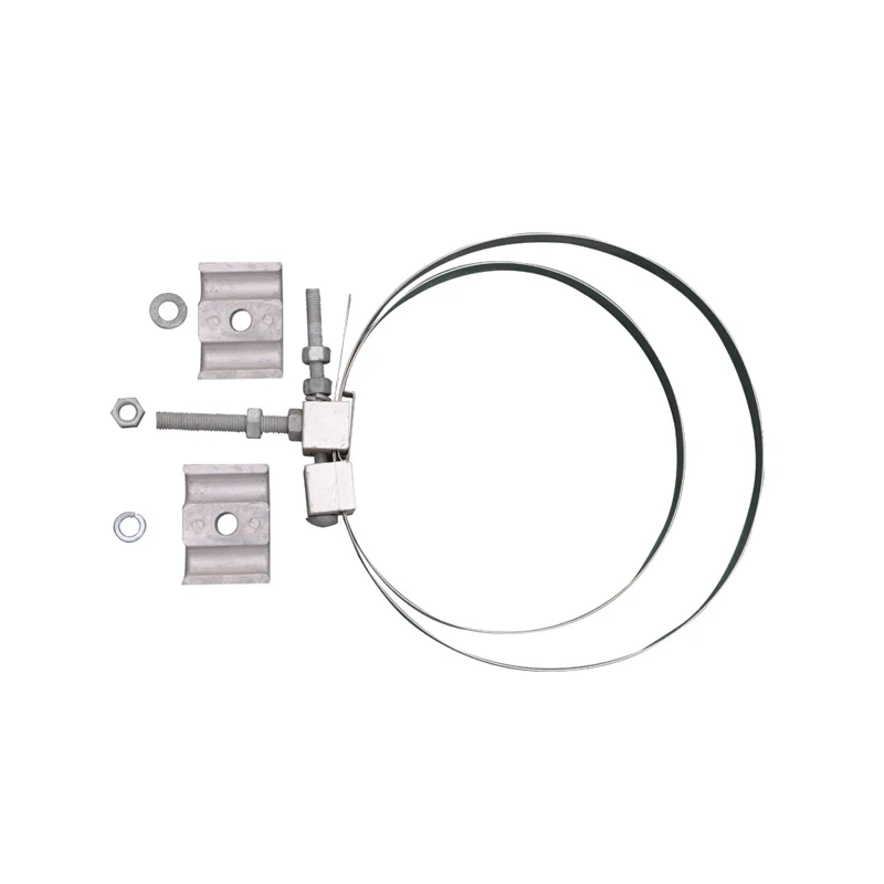 Adss Pole Fiber Optic Cable Preformed Tension Clamp / Suspension Clamp / Adss Down Lead Clamp For Pole Power