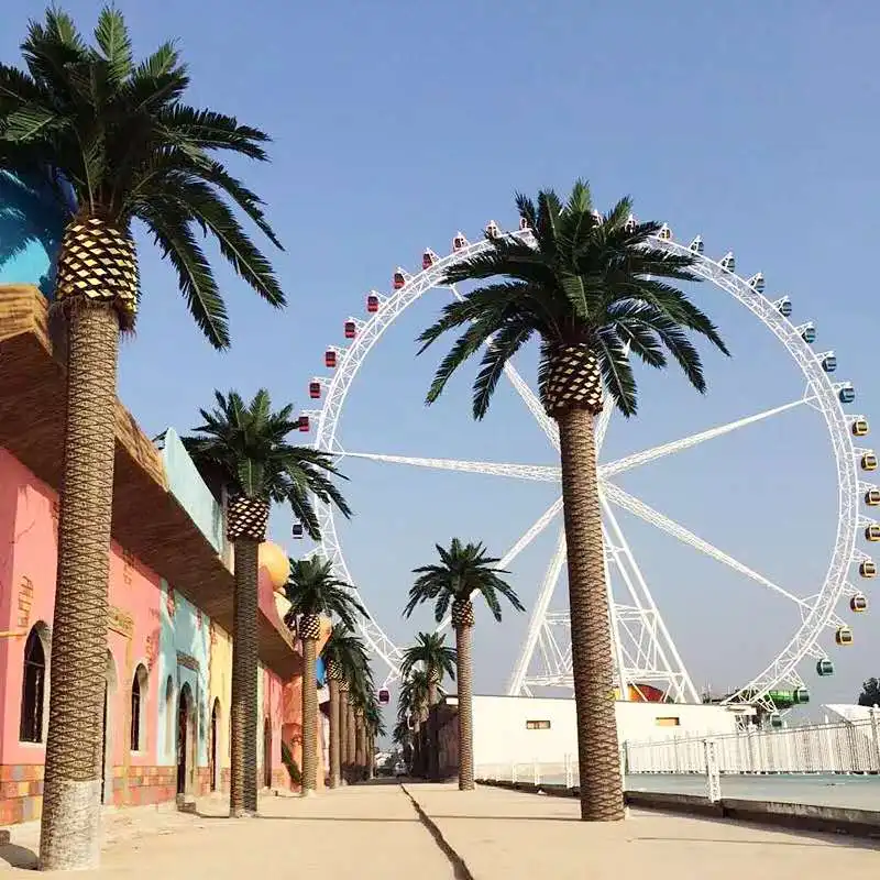 Big artificial outdoor plants UV resistant artificial palm trees