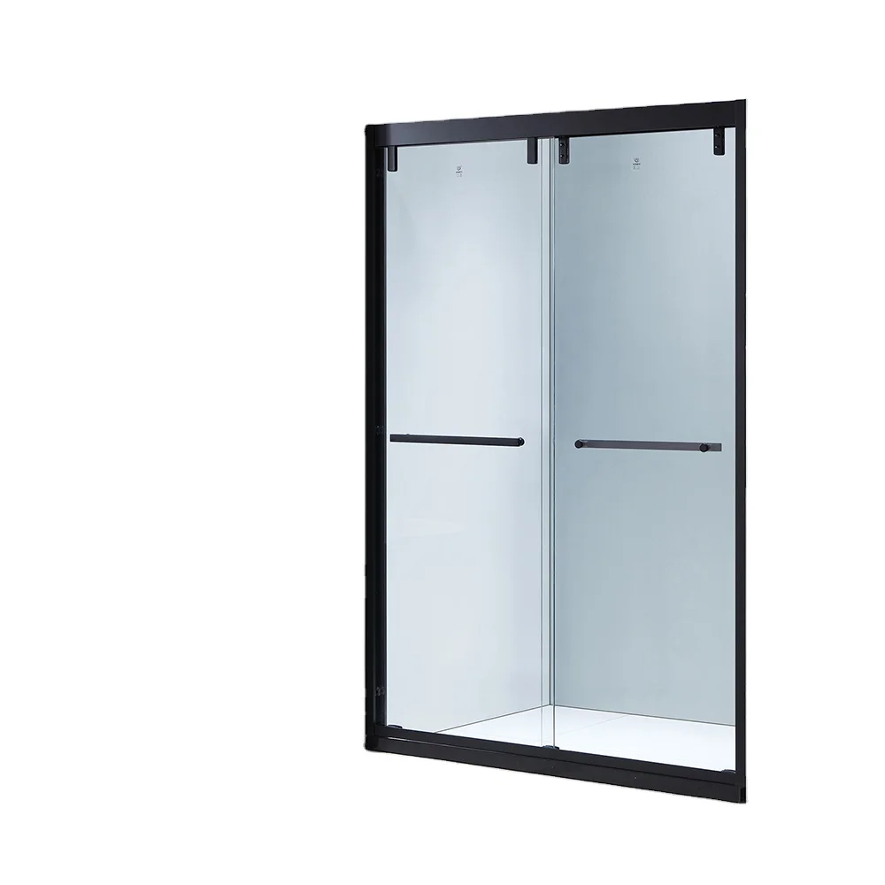 Kmry 8/10/12 мм закаленное стекло матовая Черная Нержавеющая Сталь фурнитура обход раздвижной душевой двери, душевая кабина