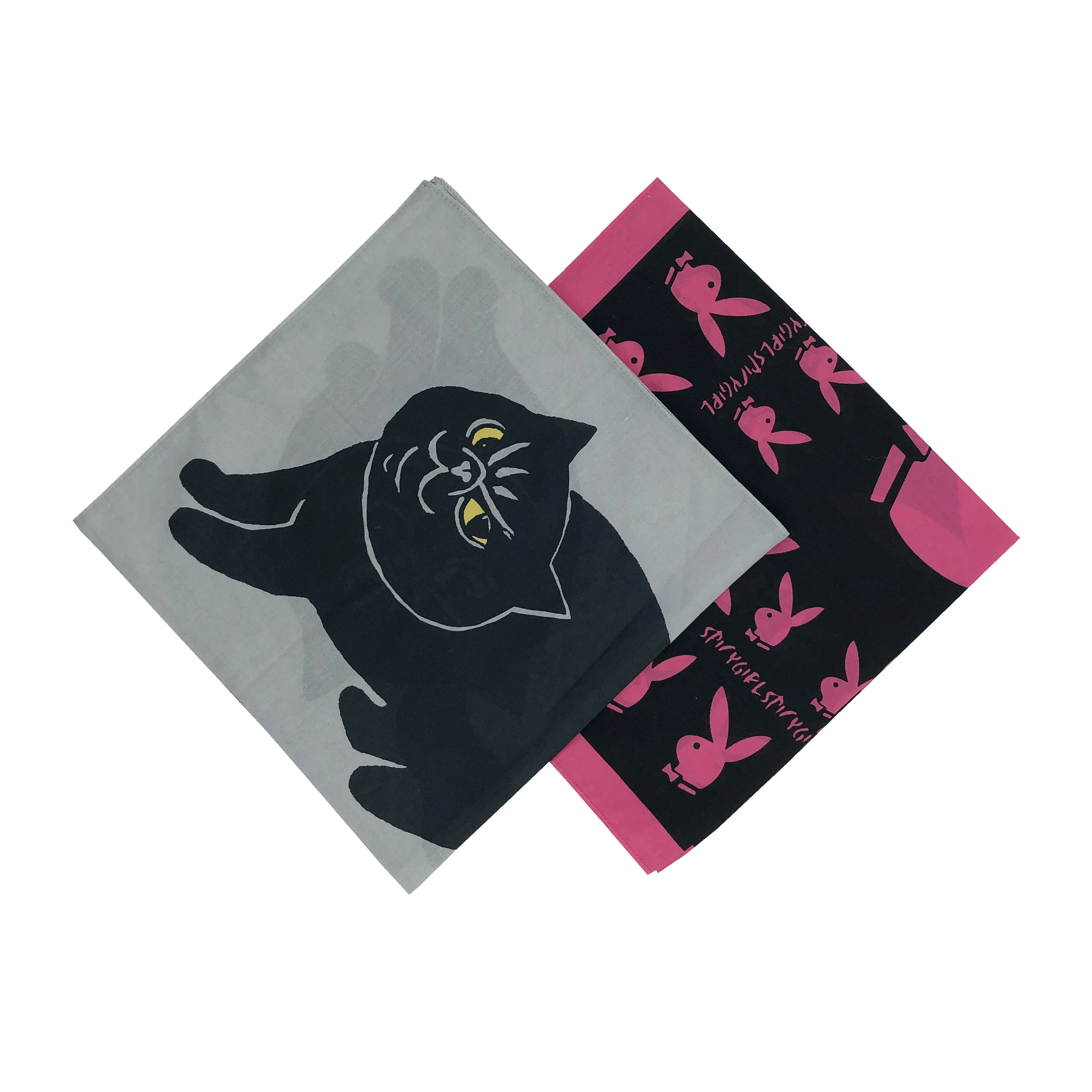 Custom bandana logo square cotton bandana 100% cotton bandana