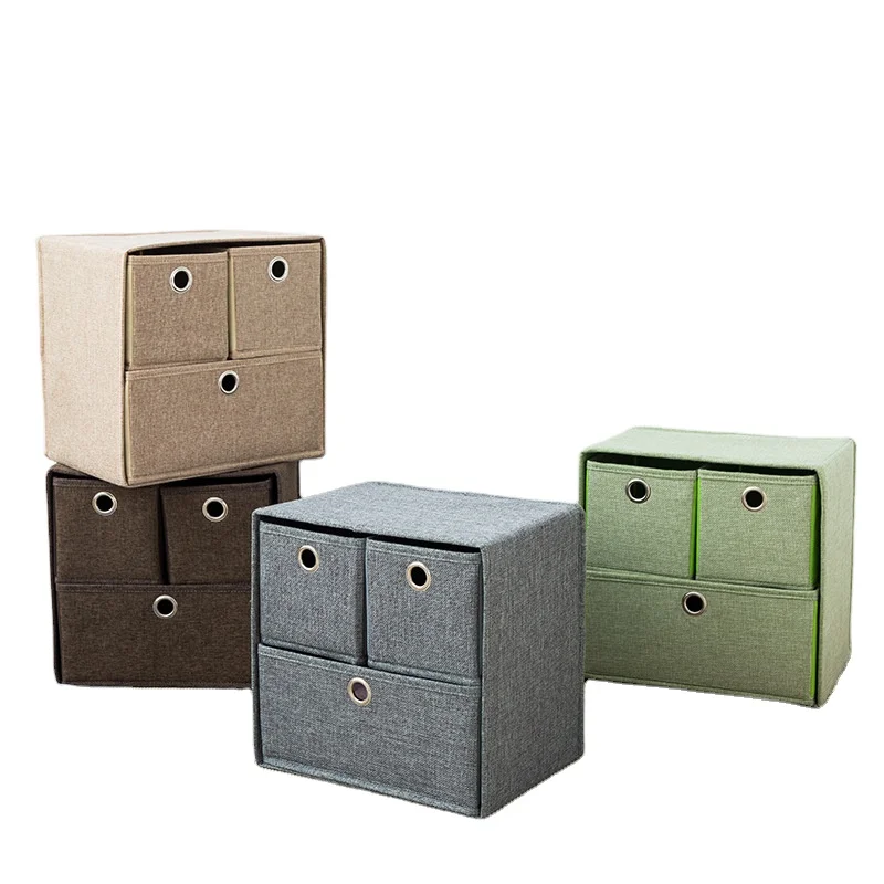 Nightstand modern bedside table furniture folding 3 drawers organizer