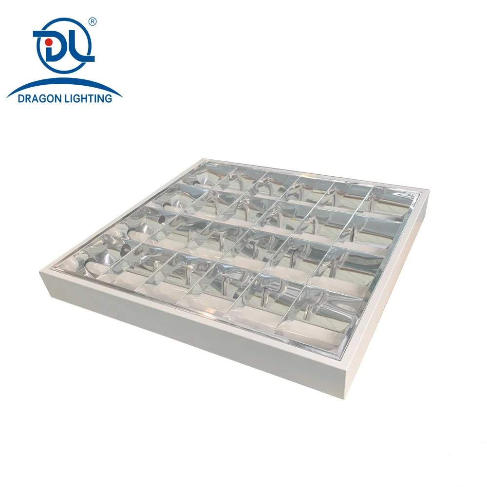 T8 Fluorescent Louver Office Fluorescent Office Lighting Grille Lights