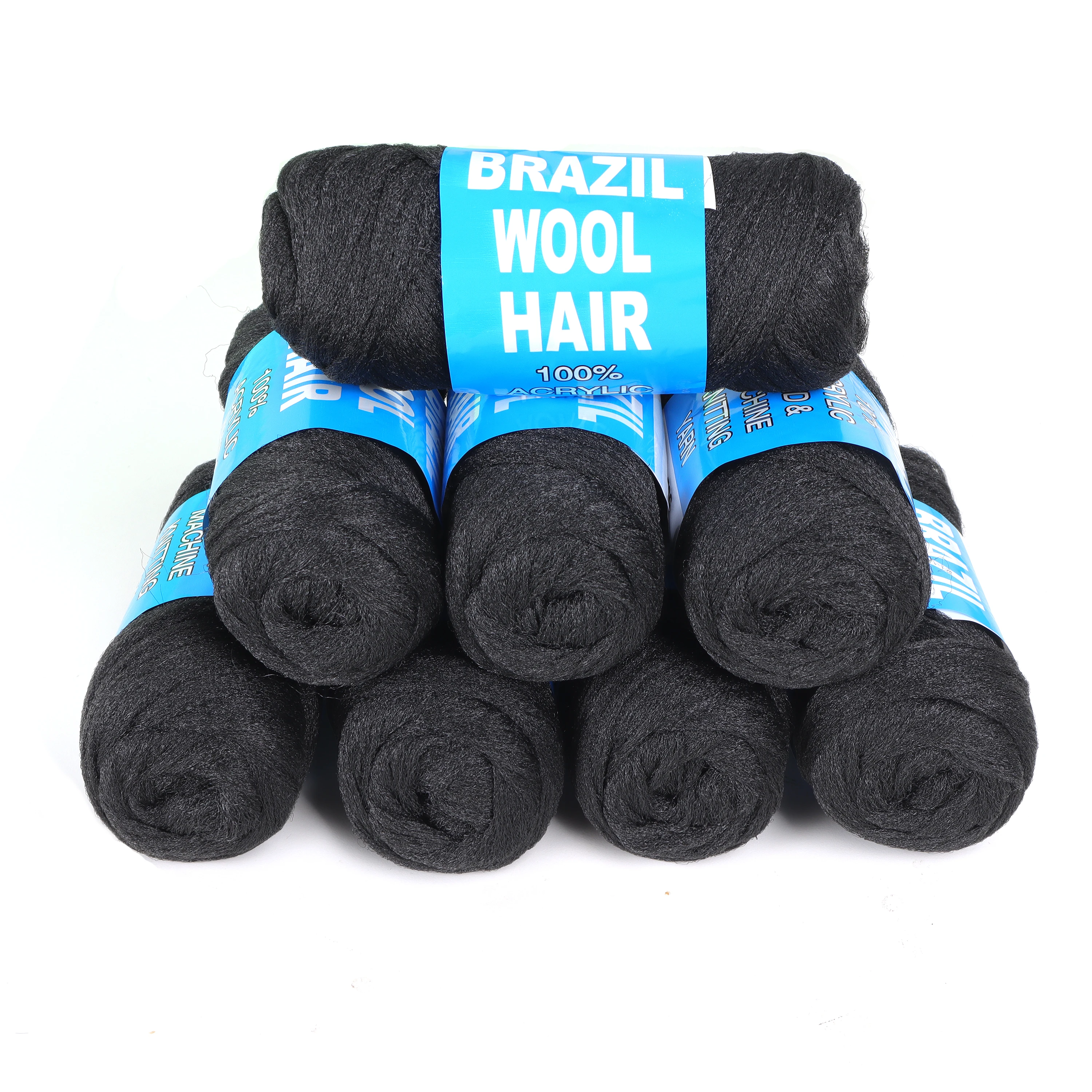 Wholesale Crochet Braids Twist Hair Knitting Synthetic Bulk Styles Brazil  Brazilian Wool Hair Yarn For African Hair Braiding