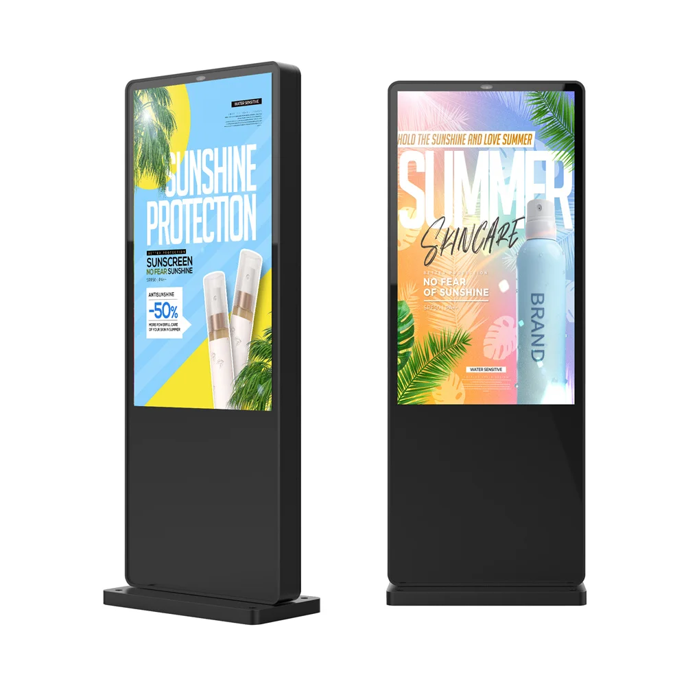 43 50 55 Inch Touch Screen Vertical Lcd Panel Stand Advertising Display Led Advertising Machine Full Hd Big Advertising Screen