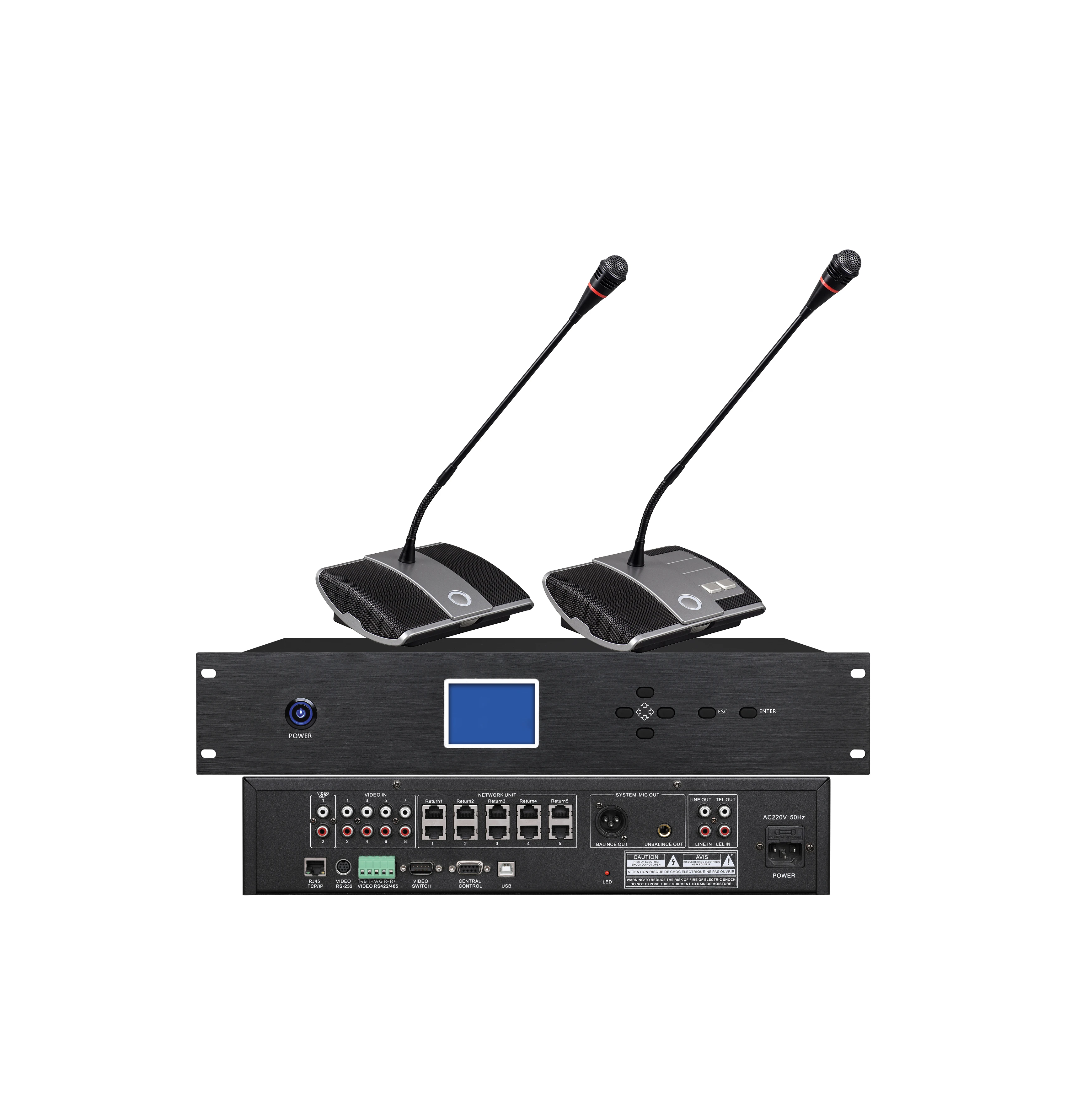 Digital Conference System Desktop Microphone With Discussion and Camera Tracing Function