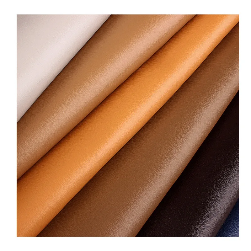 Waterproof 0.45*150M Nappa Texture 0.7 mm Woven Polyurethane Fabric Rexine Artificial Faux Synthetic PU Leather for Bag Sofa