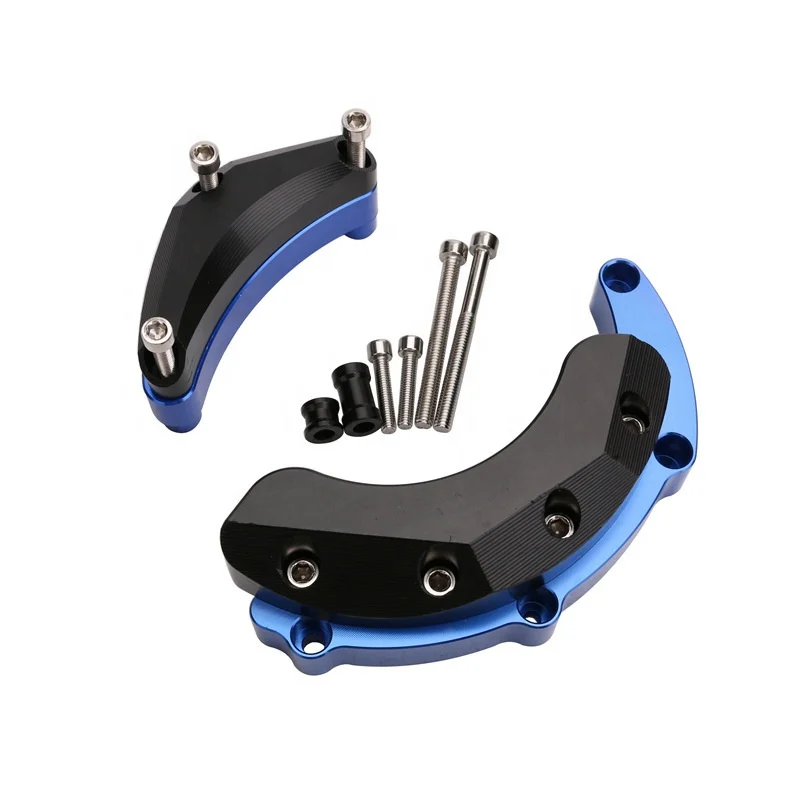 REALZION Motorcycle Front Sprocket Guard Left Engine Chain Protection Block Anti Fall Rubber Side Cover For YAMAHA MT09