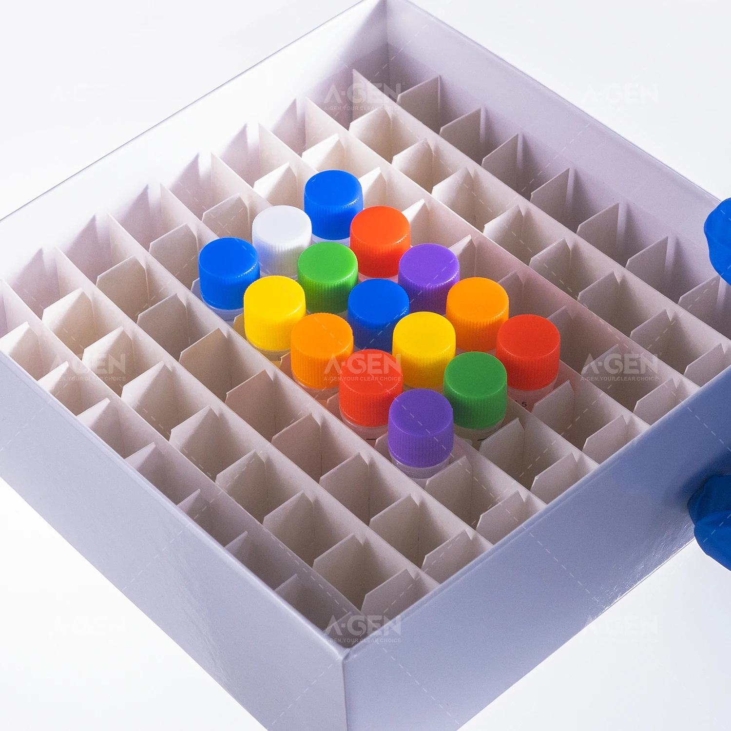 81well Cryo Cardboard Cryovial Box for 2mL Cryogenic Tubes