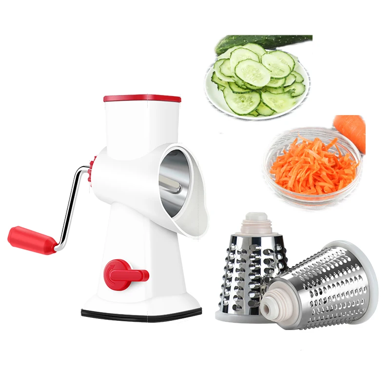 Modern Kitchen ABS 3 In 1 430 Stainless Steel Drum Meat Mincer Meat Cutting Machine Chips Cutter Vegetable Cutting for Home Use