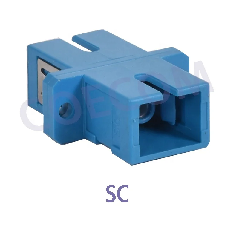 Overhead FTTH SC Adapter Single Mode SC Optical Fiber Adapter Outdoor SC Fiber Optic Adapter for Splice Patch Panel