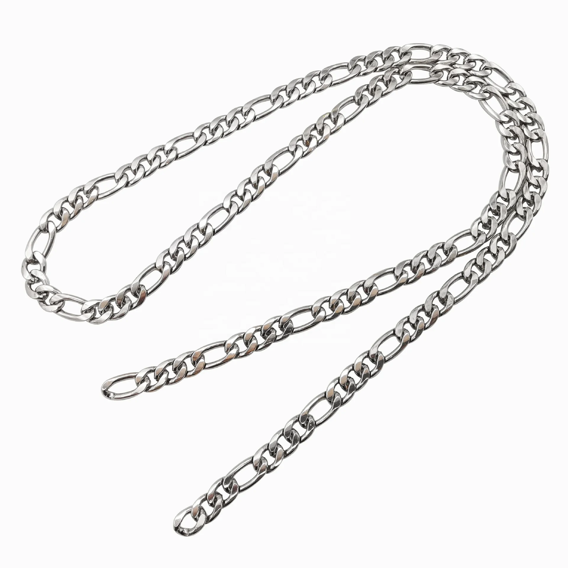 Steel Bag Chain DIY Metal Figaro Chain Replacement Shoulder Chain Strap for Handbag Bag Belt Handle Heavy Strong