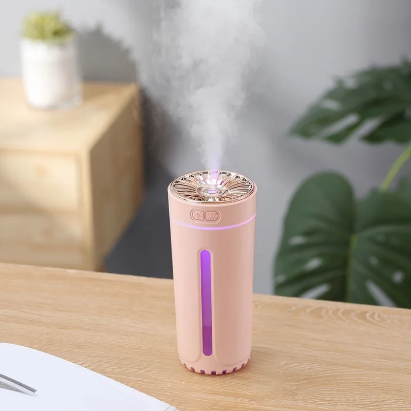 New small fog volume mute rechargeable  portable USB car household colorful night light air humidifier purifier
