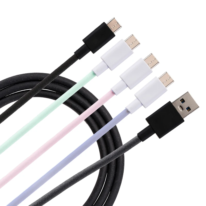Environmental protection data cable high quality rubber material Micro Type-C charging cable