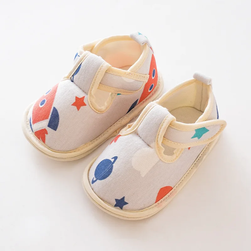 Spring and autumn baby soft sole shoes cartoon toddler lace-up shoes