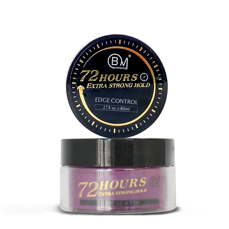Mini Blueberry Scent Edge Control Wax Hair Gel Super Strong Extra Hold with Brush