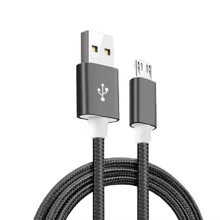 Nylon braided Leather PVC TPE Cover data cable Customized usb micro cables