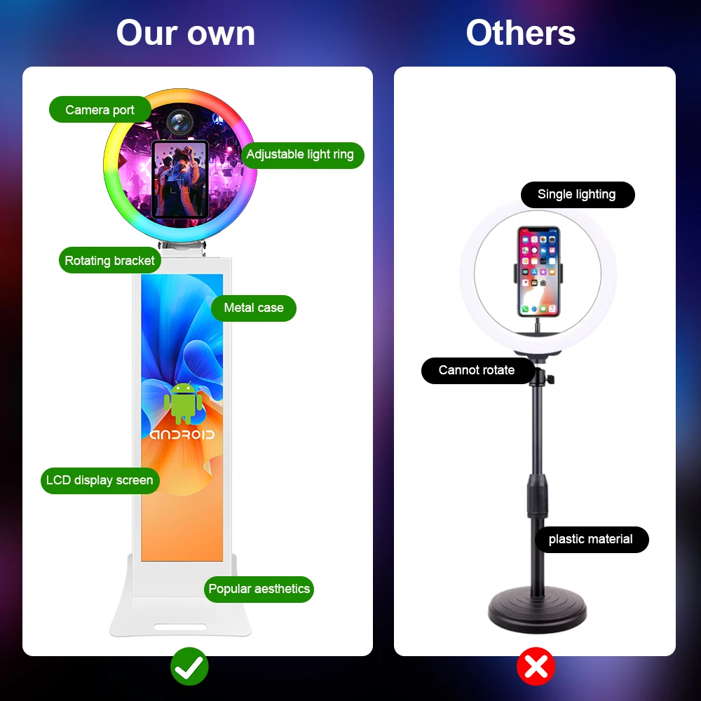 9.7 10.2 10.5Sinch Portable Magic Mirror PhotoBooth Machine Party Supplies for WeddingEvents DSLR & lpad Compatible PhotoBooth