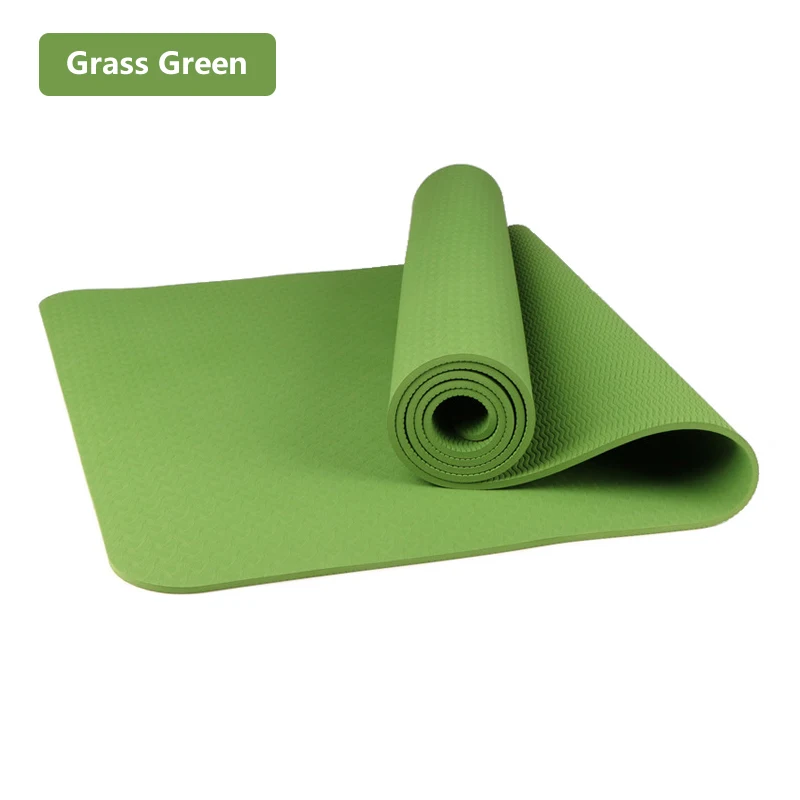 Pilates Foldable With Carrying Strap Eco Friendly TPE Yoga Mat