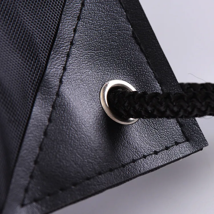 Personalized eco friendly 210D black nylon drawstring backpack bag for race