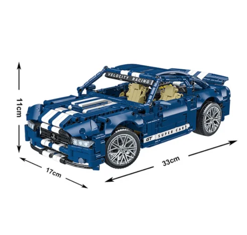 Модель гоночного автомобиля Mork 023021 MOC Super GT строительные блоки игрушки есть также версия мощности