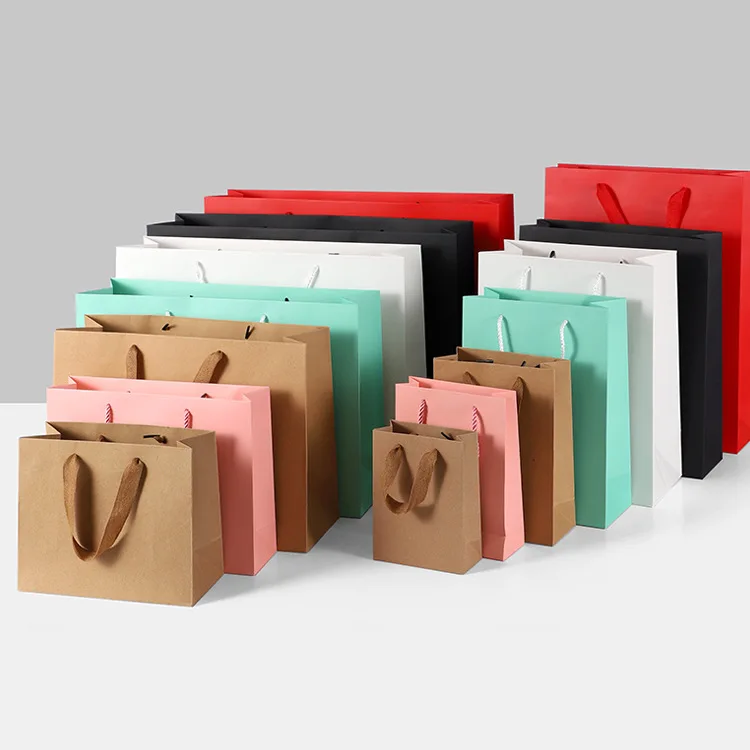 MU Hot Sale Popular Cardboard Bag Personalized Customized logo Art Paper Bag for Shopping Gift Packing