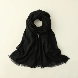 2022 cheap hijab gold stamp women scarf Plain cotton and linen shawl scarves for ladies neck long shawl wraps bandana foulard