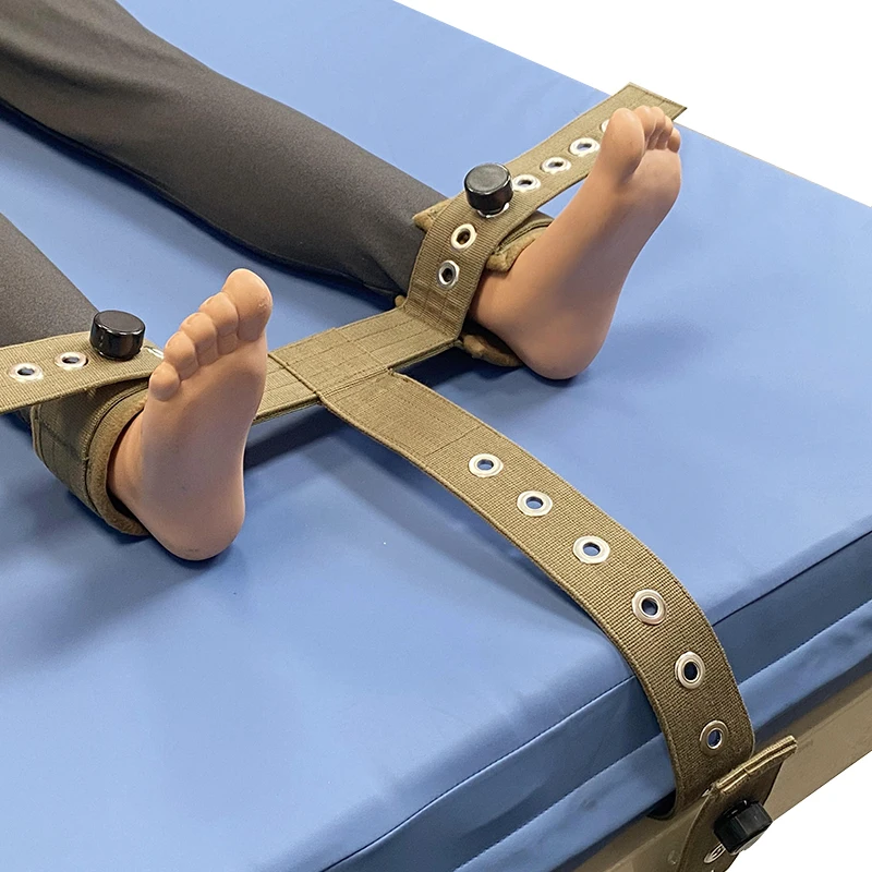 Hot Selling Patient Tender T-shaped Belt Feet Restraint Adjustable Belt Magnetic Control Restraint Belt for Hospital