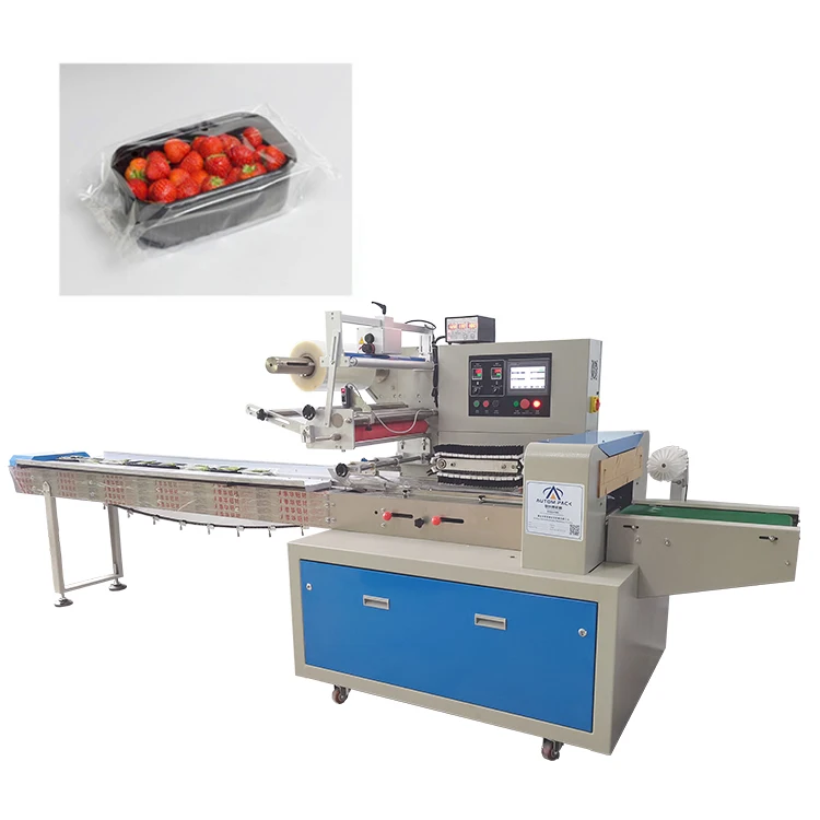 Automatic Sandwich Biscuits food cup cake muffin Tiramisu Macaron Cookies Puffs Chocolate Pillow Packaging machine