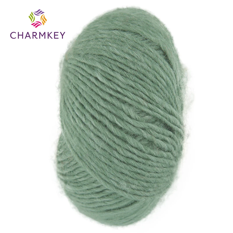 Wholesale customized 50gram per PCS different colors available 70% wool and 30% bamboo fiber chunky fancy wool yarn for crochet
