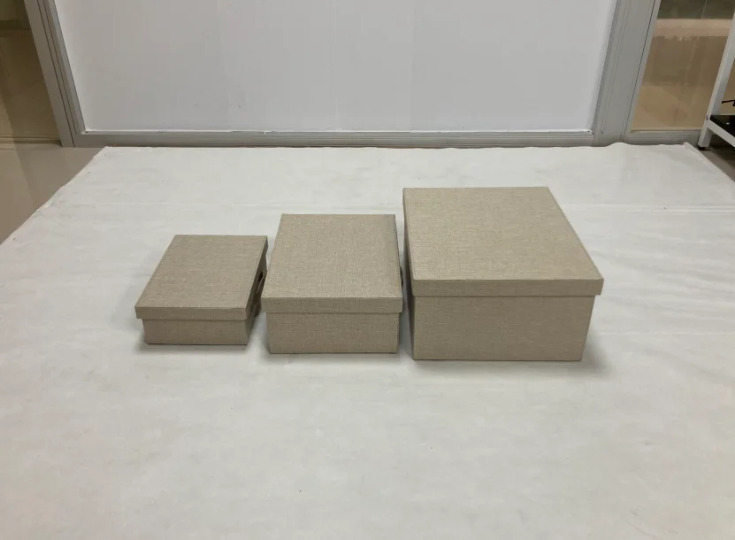 Handmade Wood Square Different Size Vintage Furniture Fabric Box Rectangle Storage Trunk