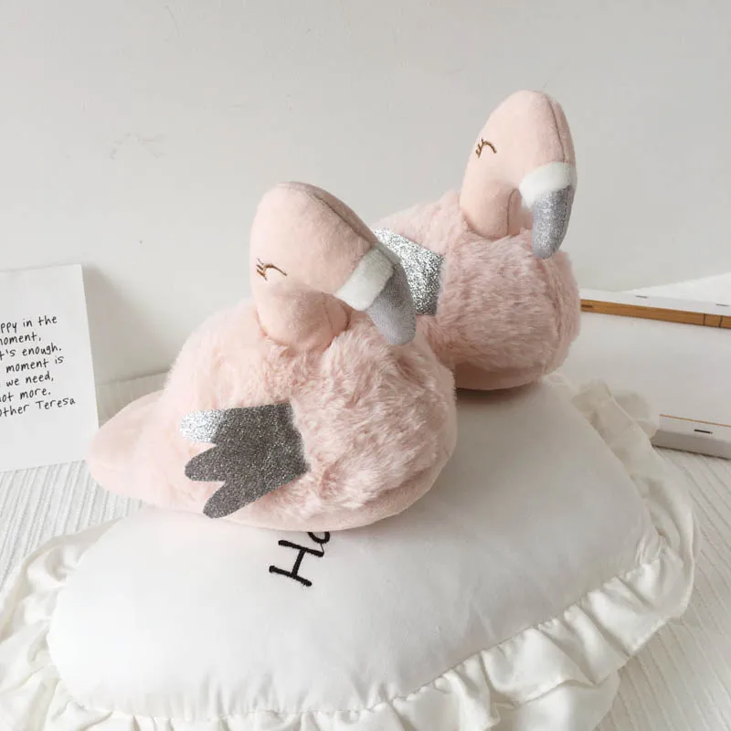 Soft Cute Plush Animal Slipper Flamingo Plush Slippers plush Flamingo parent child slippers