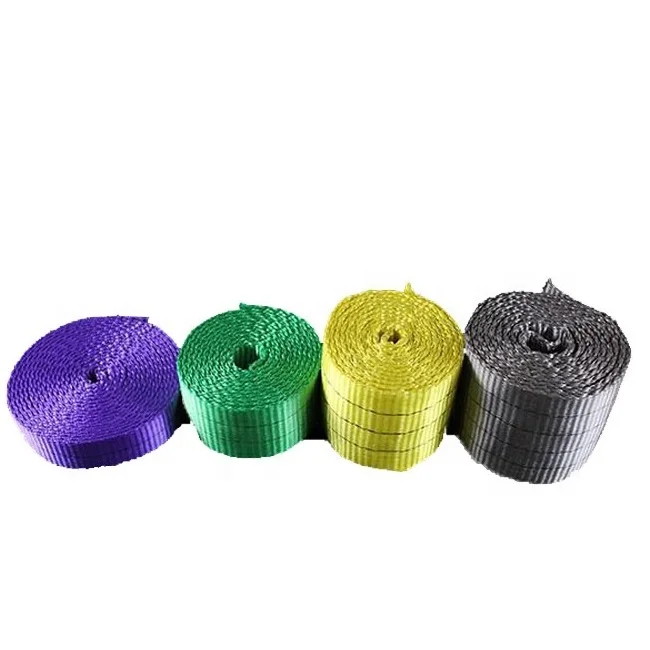 Custom printed logo 2t 50mm width polyester webbing sling belt for lifting sling