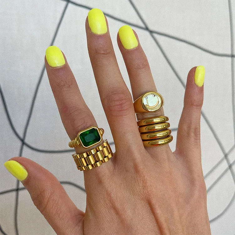 New High Quality Chain Rings Hip Hop Watch Cuban Link Chain Rings Wholesale