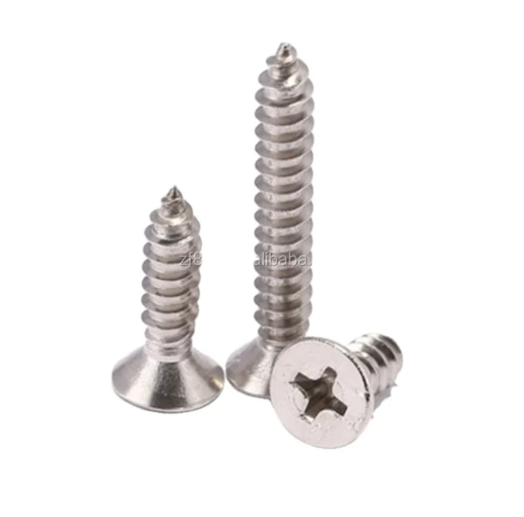 M1*3 /4/5/6 /8 1mm phillips stainless steel flat head self tapping screw