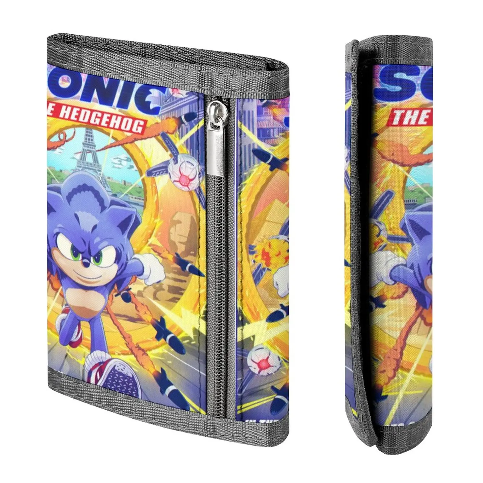 2022  hedgehog Sonic Kids  Girls Boys  Wallets  Zipper Coin Pocket Card Holder  Purse