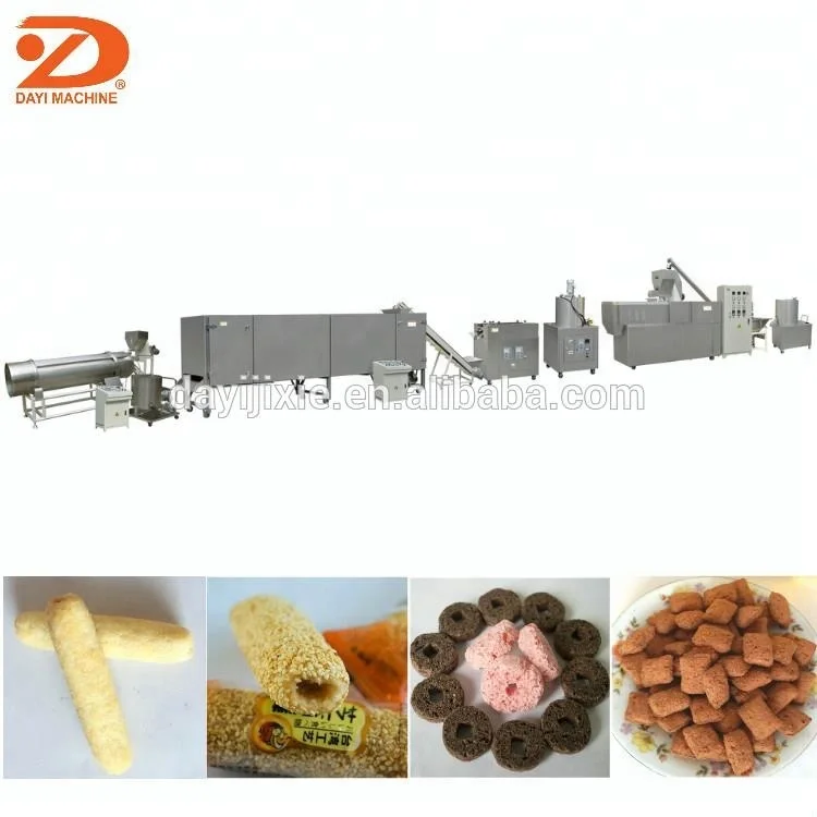 core filling snack food production line puff core filling snack food making machine core filled snack production line