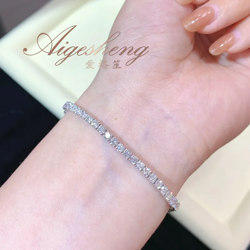 Aigesheng Luxury Designer Bracelet Charms For Jewelry Making 18K Real Gold Natural Diamond Women Jewelry